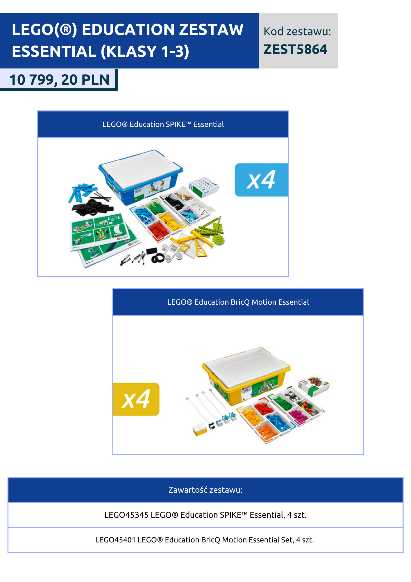 Pakiet pomocy lego education